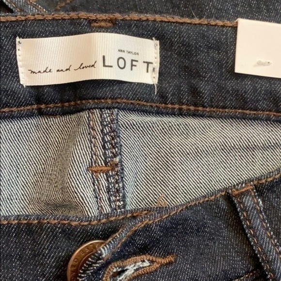 Loft • Dark Wash Modern Straight Jeans - Picture 6 of 8